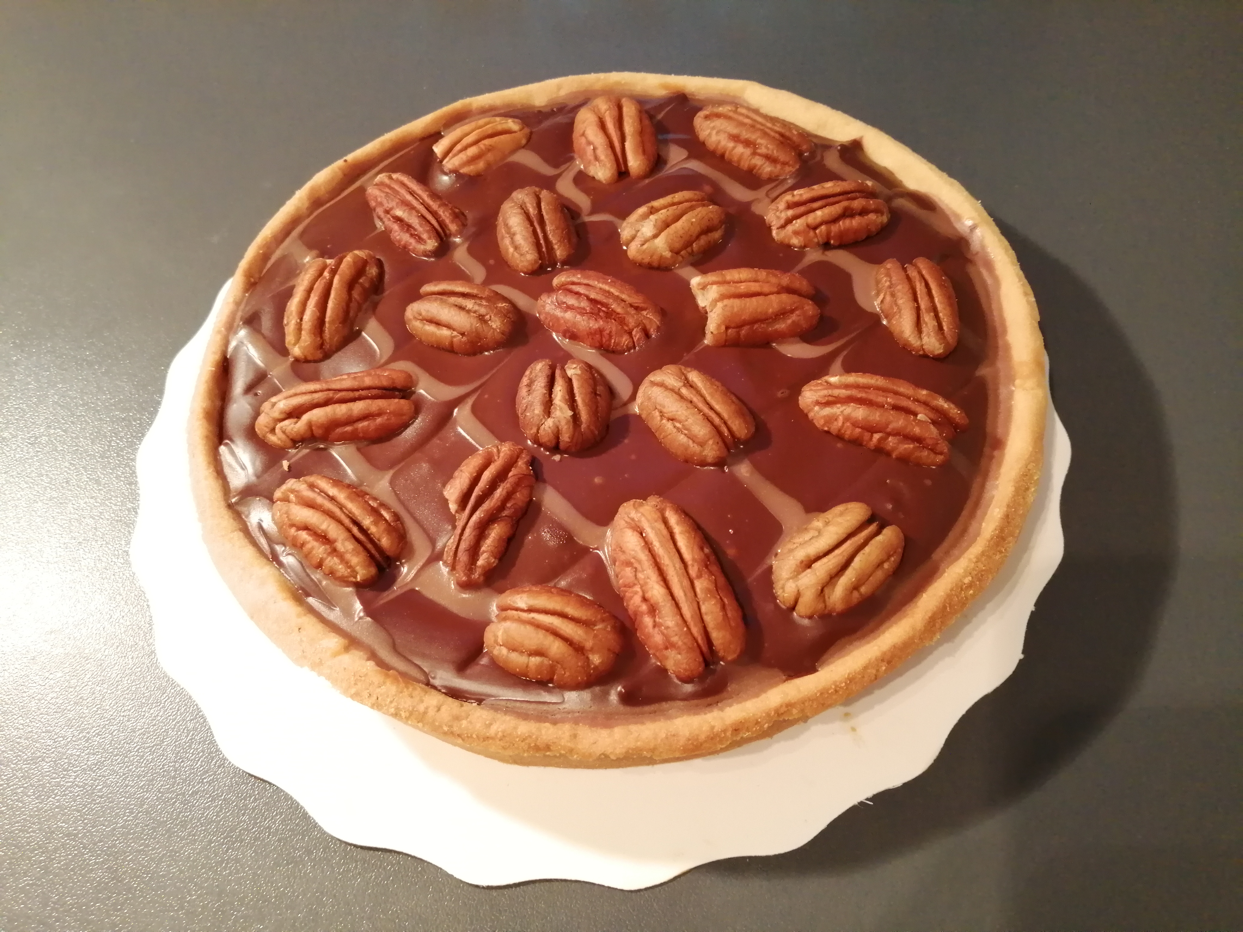 Tarte au chocolat et noix de pecan