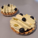 Pistache/myrtilles
Financier aux myrtilles et mousse à la pistache