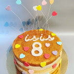 Naked cake petits coeurs