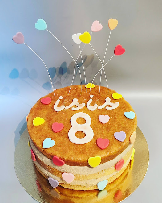 Naked cake petits coeurs